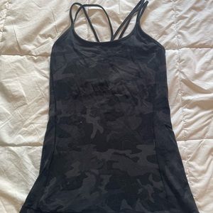 Lululemon black grey camo tank